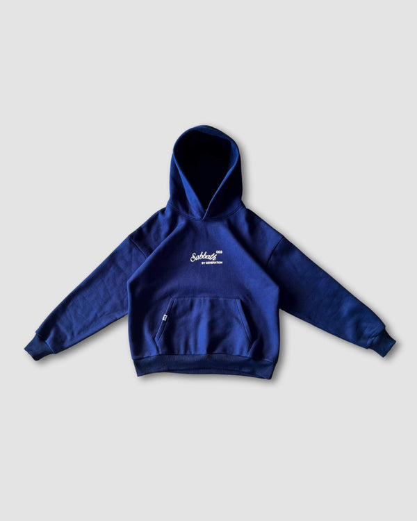 "SABBATH" - NAVY BLUE HOODIE