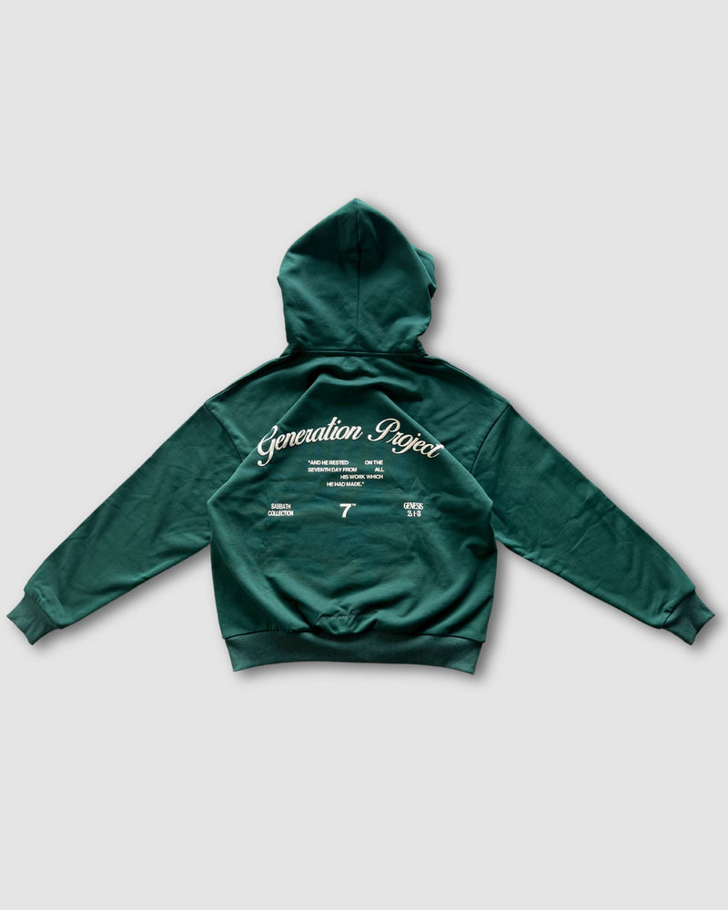 "SABBATH" - DEEP GREEN HOODIE