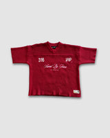 "SAVED BY JESUS" - MAROON KNIT JERSEY (PRE-ORDER)