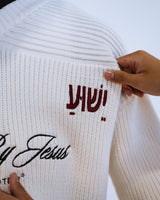 "SAVED BY JESUS" - MAROON KNIT JERSEY (PRE-ORDER)